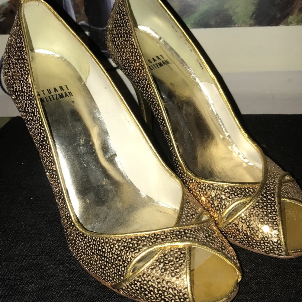Gold Stuart Weitzman Heels size 8.5